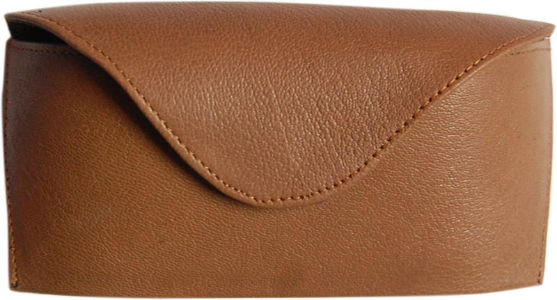 rosmok genuine leather sunglasses case Pouch(Tan)