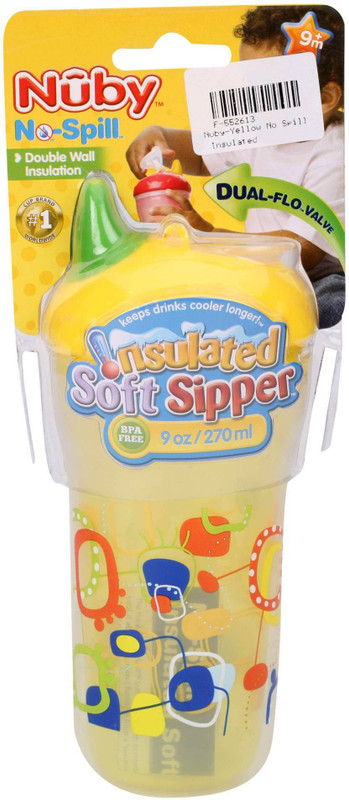 Nuby No-Spill Insulated Soft Sipper - 270 ml(Yellow)
