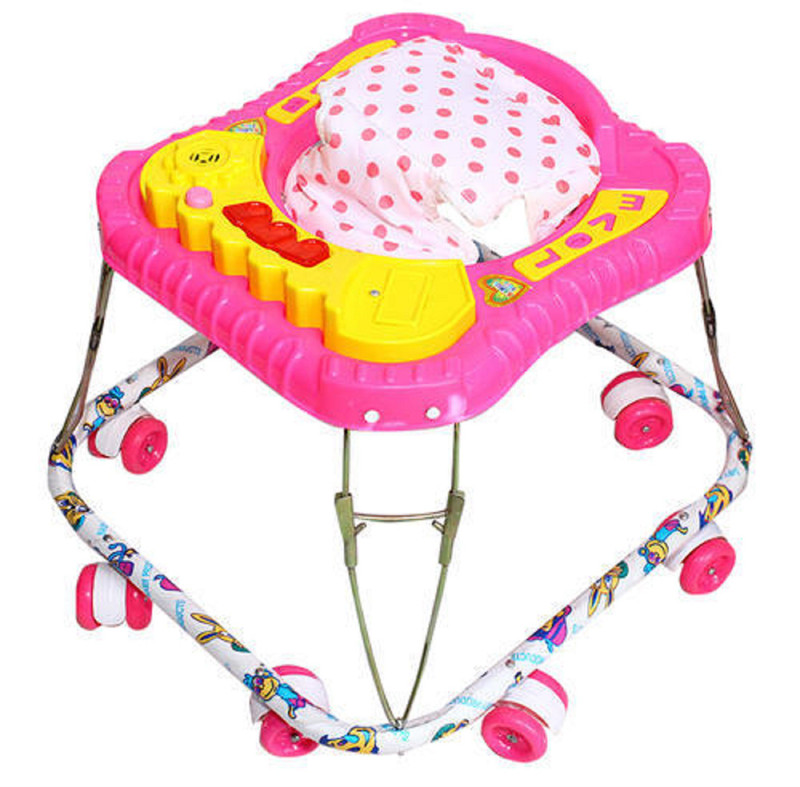 trendy outlook 2-in-1 Walker With Parent Rod(Pink)