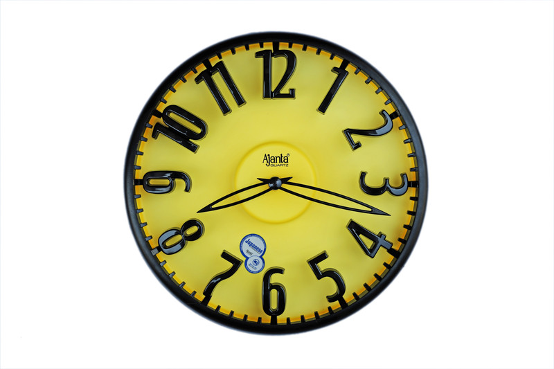 ajanta orpat Analog 28 cm X 28 cm Wall Clock(Black, With Glass)