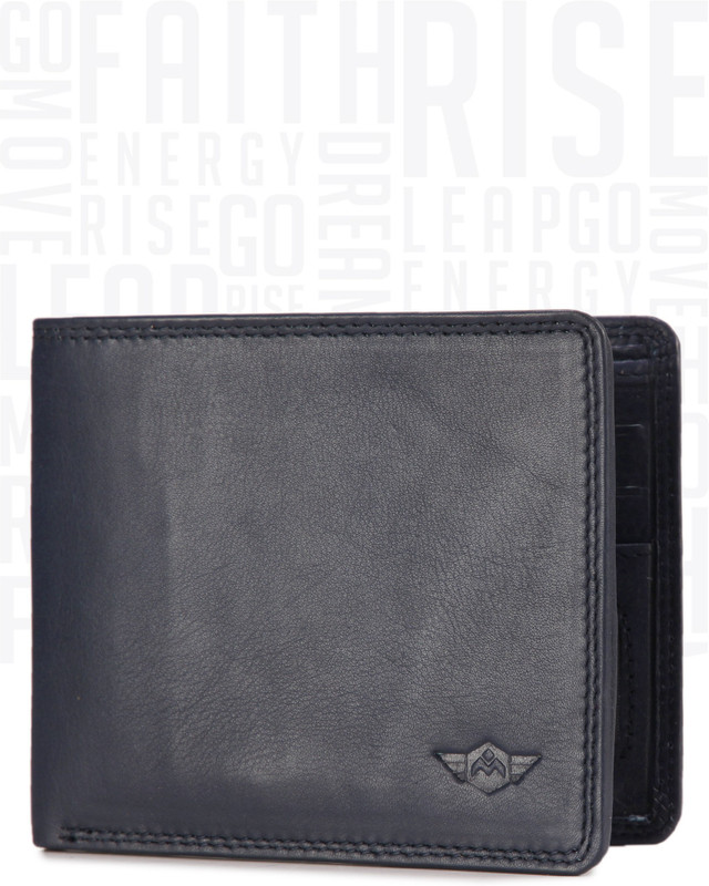 Metronaut Men Blue Genuine Leather Wallet(6 Card Slots)