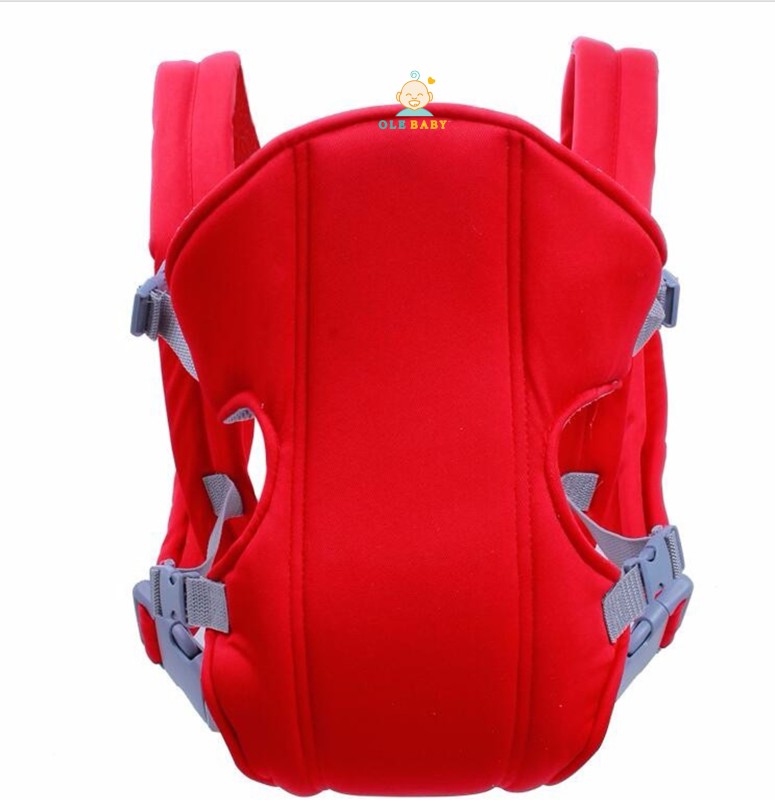 Ole Baby Ultra Premium Comfortable Portable Kangaroo Bag & Buckle Strap (0-6 Months) Baby Carrier(Red, Front Carry facing in)