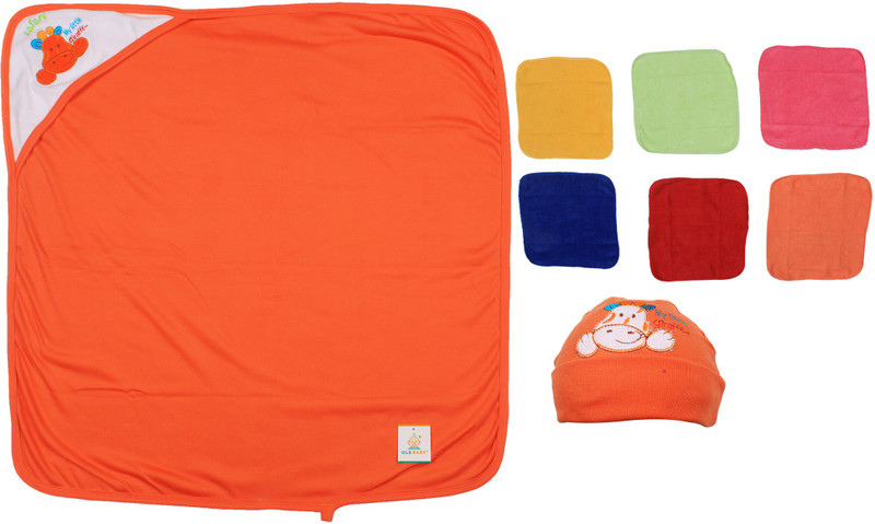Ole Baby Cotton 250 GSM Bath Towel(Orange)