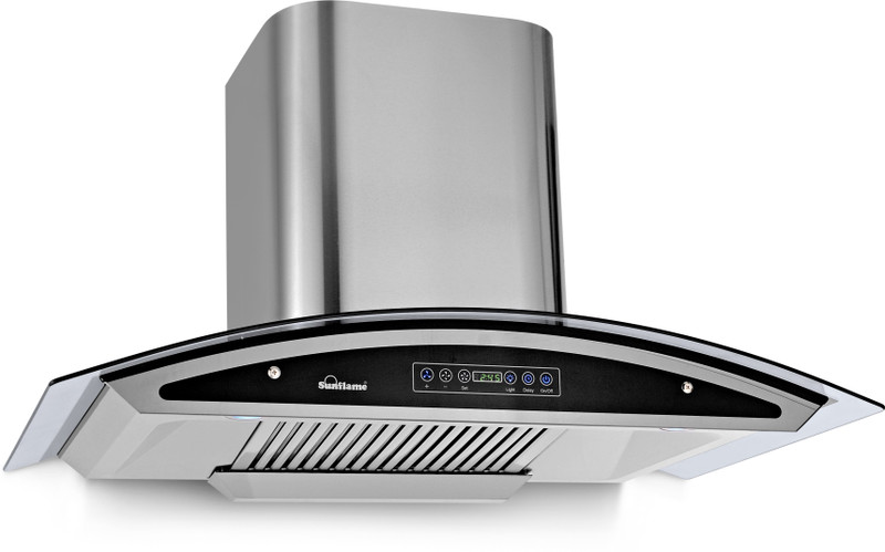 Sunflame INNOVA 90 AUTO CLEAN Auto Clean Wall and Ceiling Mounted Chimney(Stainless Steel 1100 m3/hr)