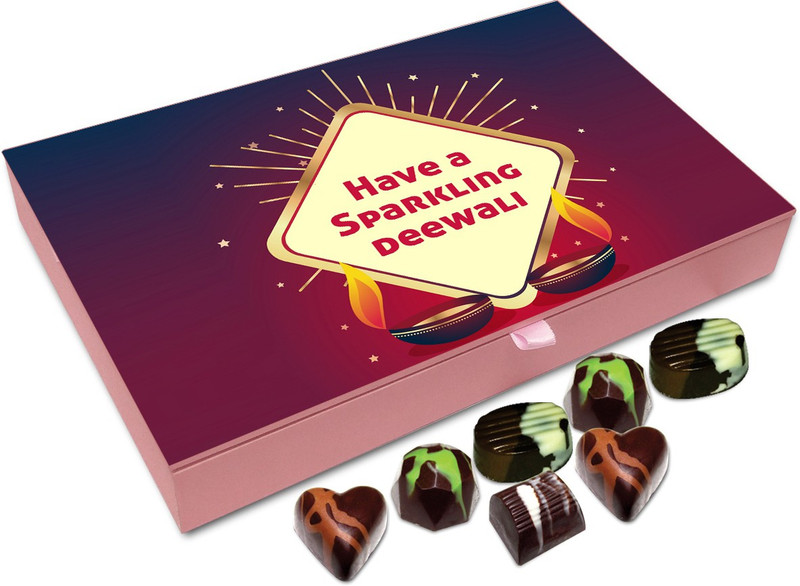 Chocholik Diwali Gift Box Diwali Is A Carnival Of Goodness Enjoy Chocolate Box 12pc Truffles 144 G Noveltycart