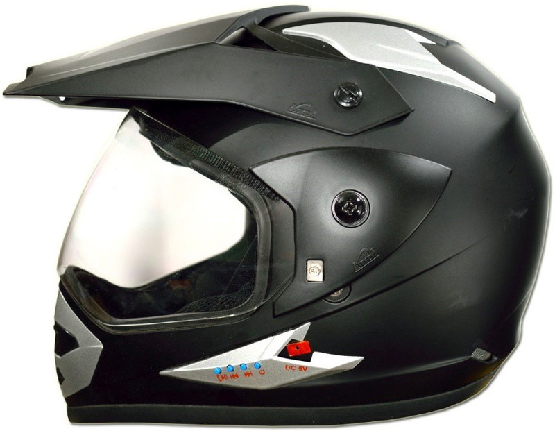 Greenstone Moto-X Plain Bluetooth Motorbike Helmet(Matte Black)