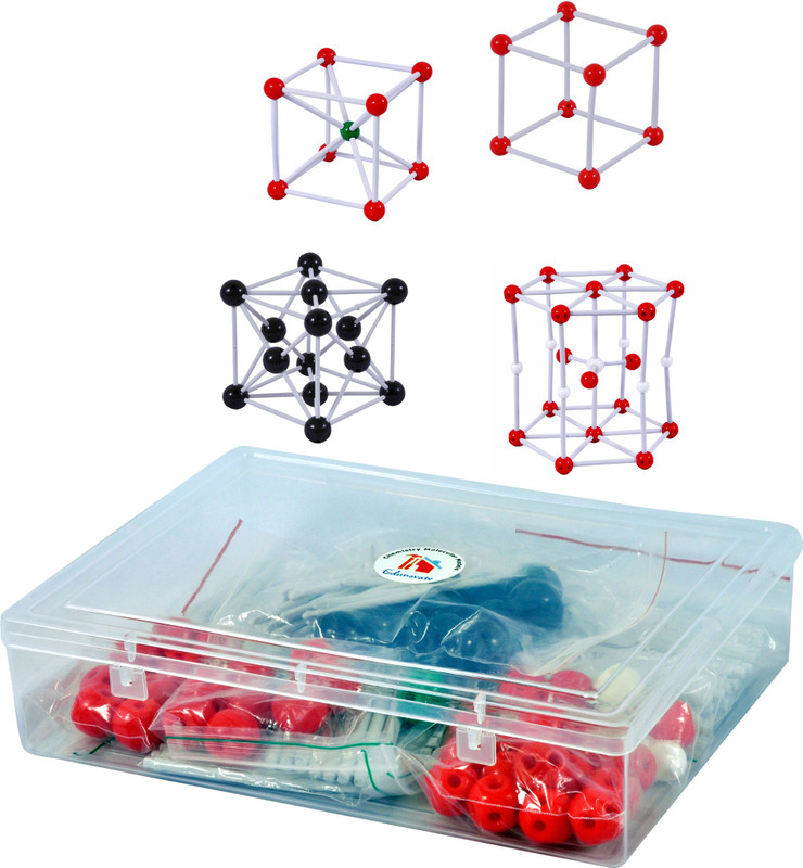edunovate HCP,BCC,FCC, Simple Cubic - Solid State Chemistry Molecular Model Kit(Multicolor)