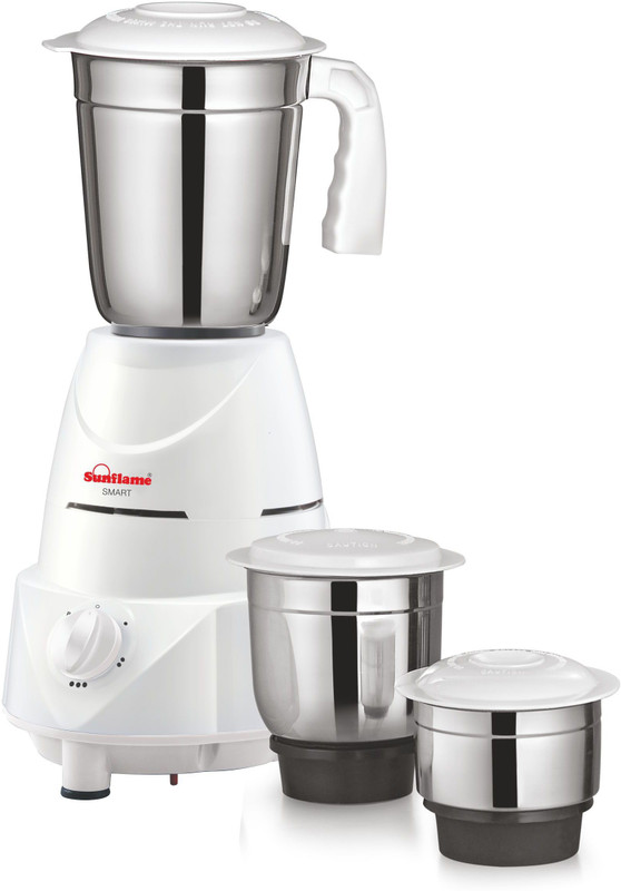 Sunflame Smart 500 W Mixer Grinder(White, 3 Jars)