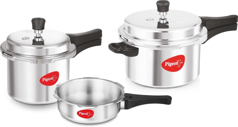 Pigeon Special Combo Pack 2 L, 3 L, 5 L Induction Bottom Pressure Cooker(Aluminium)