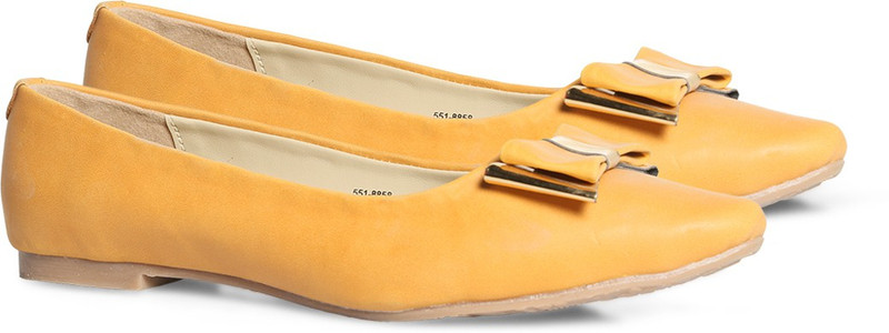 Bata METALLIC Bellies For Women(Yellow)