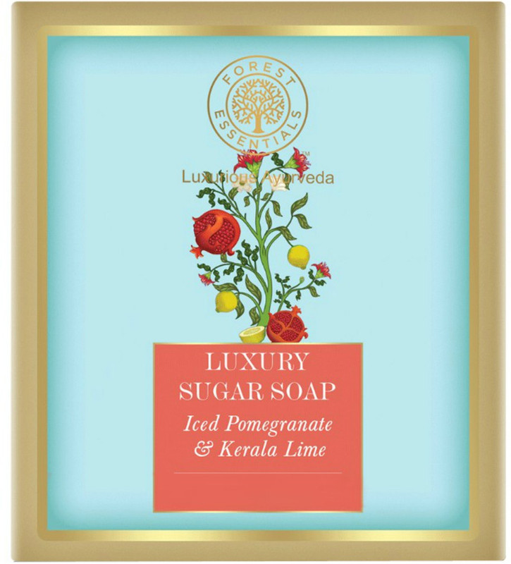 Forest Essentials Iced Pomegranate and Kerala Lime Luxury Sugar Soap(125 g)