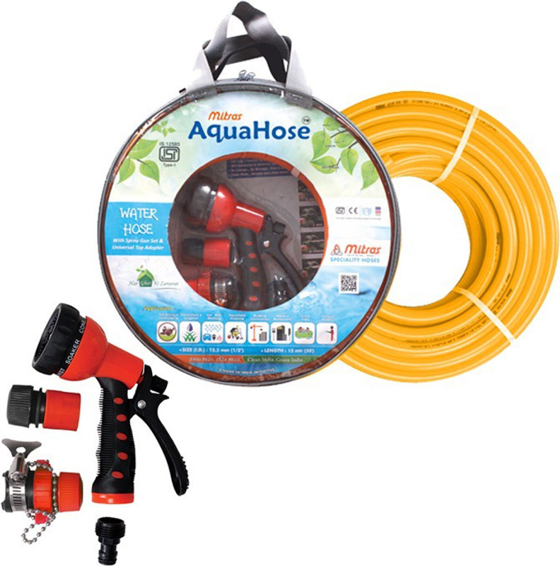 aquahose Water Hose Set Orange 30mtr (12.5mm ID) Hose Pipe Vehicle Brake Cleaner(0 ml)