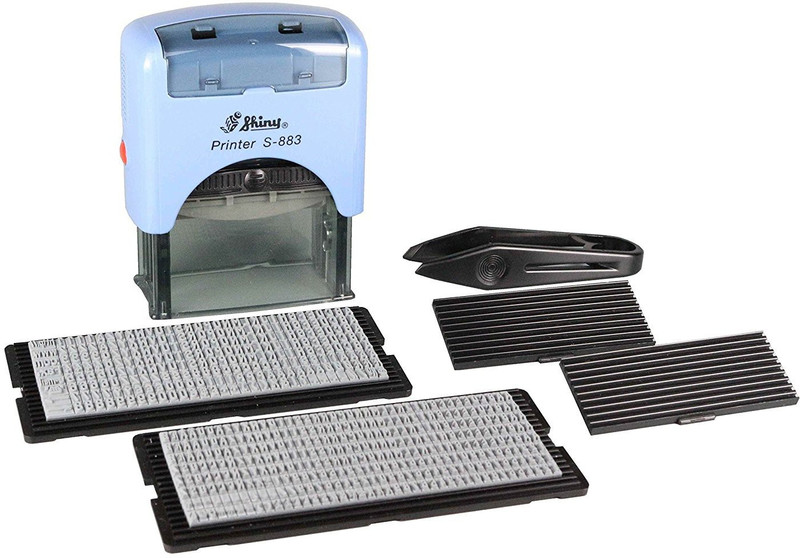 eleganza Shiny Self Self Inking Stamp(15 x 6 x 2 cm, Black)