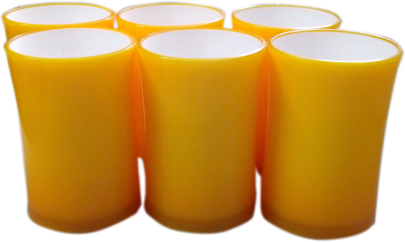 botvel SL1071 Y Glass Set(Plastic, 200 ml, Yellow, Pack of 6)