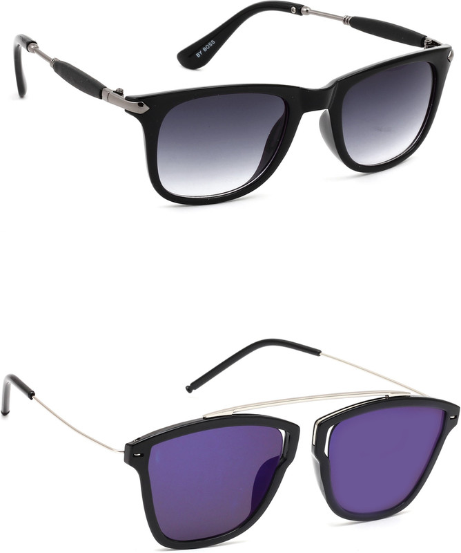 Eyeland Wayfarer Sunglasses(Violet, Black) Eyeland Wayfarer Sunglasses(Violet, Black)