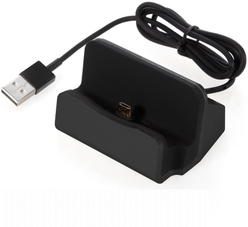 eShop24x7 Universal BLACK MICRO USB 5 Pin Cradle Stand Charger and Sync Station Dock(Black)