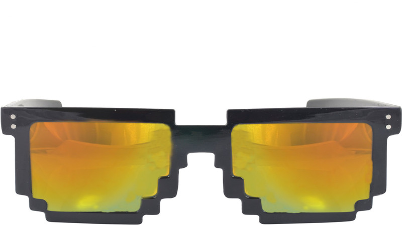 Alpha Man Retro Square Sunglasses(Golden)