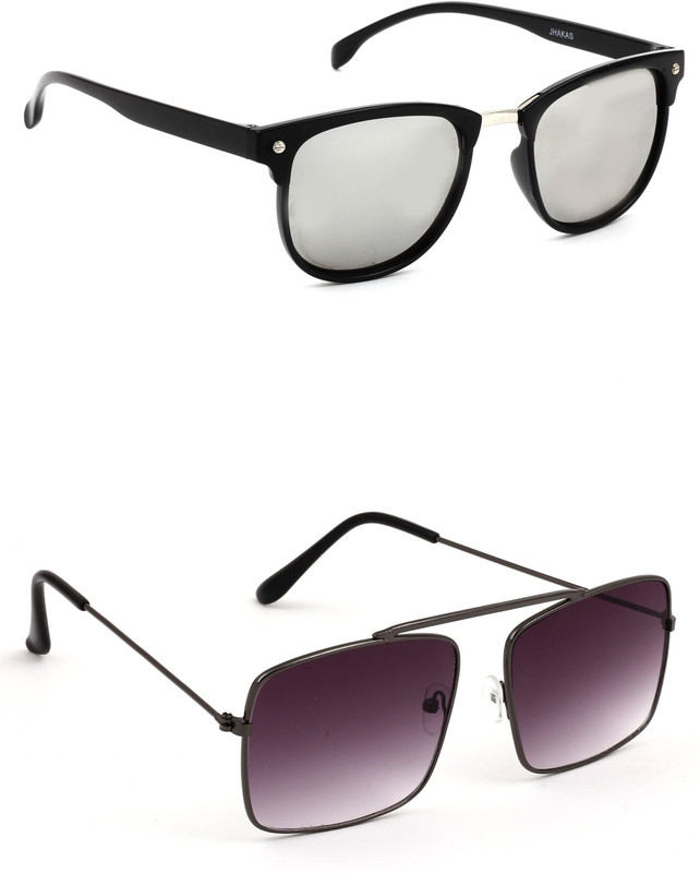 Eyeland Wayfarer Sunglasses(Silver, Violet) Eyeland Wayfarer Sunglasses(Silver, Violet)