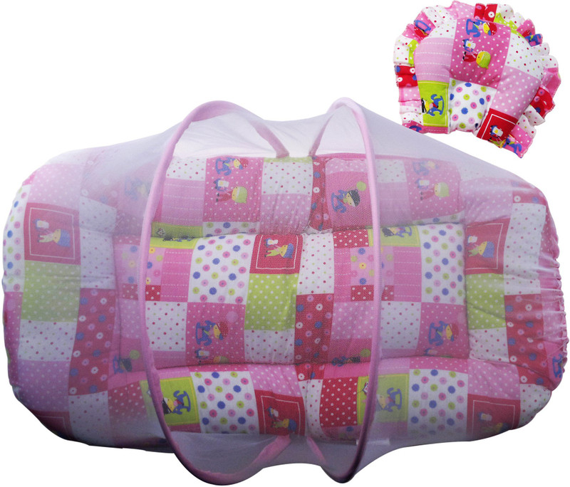 Xchildhood cotton and nylon Infants COTS Mosquito Net(pink) Xchildhood cotton and nylon Infants COTS Mosquito Net(pink)