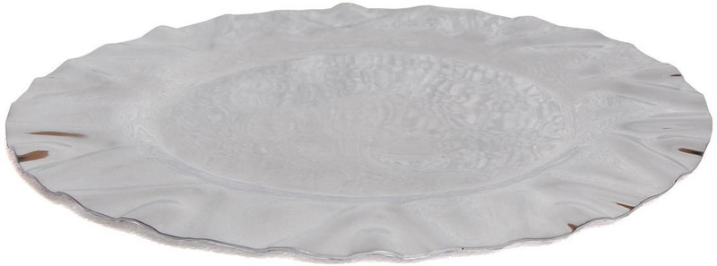 handicrafts factory Stainless Steel Decorative Platter(Silver)