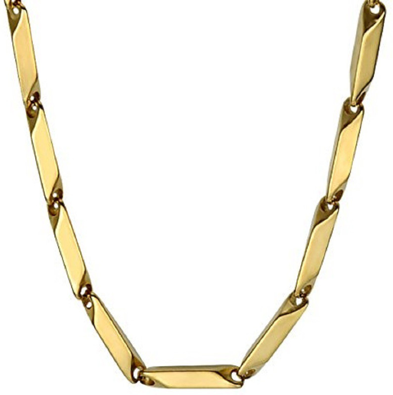 gadgetsden Italian Style Thin Stick Gold Necklace Stainless Steel Chain