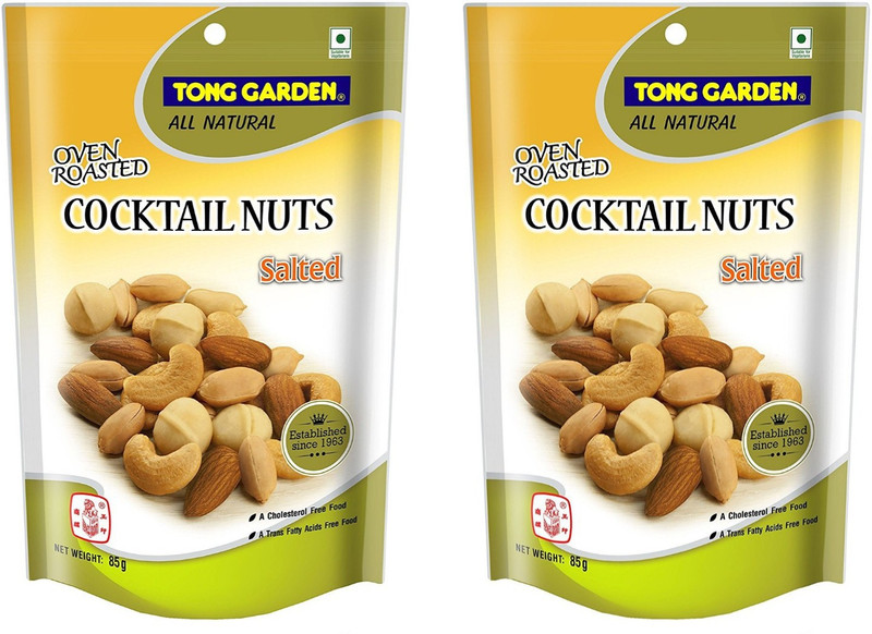 Tong Garden Oven Roasted Cocktail Nuts Salted Cashews, Almonds(2 x 42.5 g)