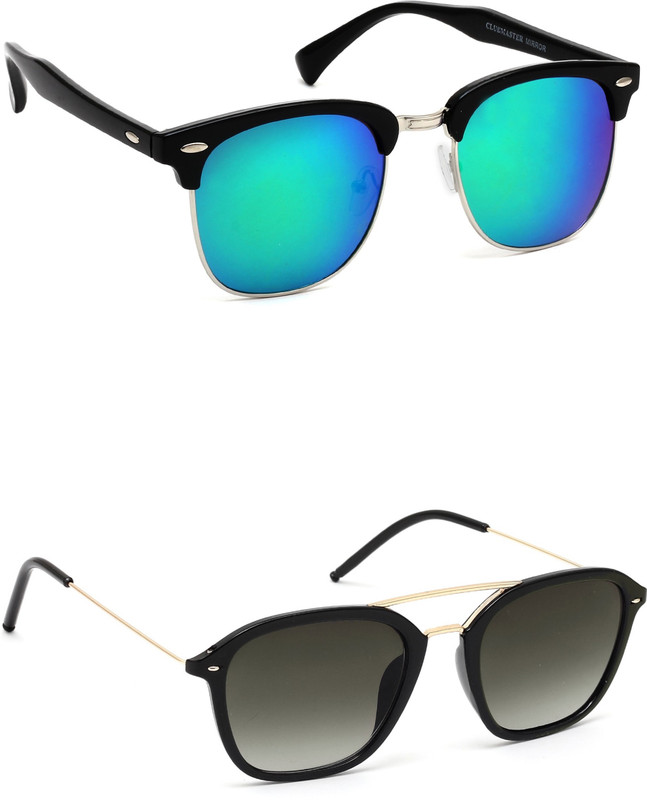 Eyeland Wayfarer Sunglasses(Multicolor, Green) Eyeland Wayfarer Sunglasses(Multicolor, Green)