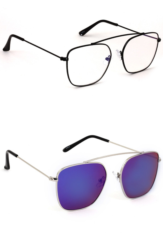 Eyeland Wayfarer Sunglasses(Clear, Blue) Eyeland Wayfarer Sunglasses(Clear, Blue)