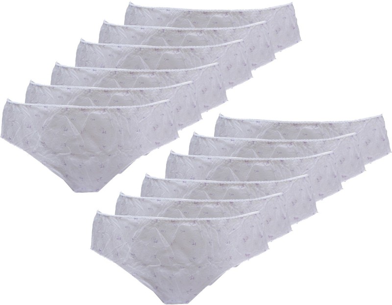 Glus Women Disposable White Panty(Pack of 12)