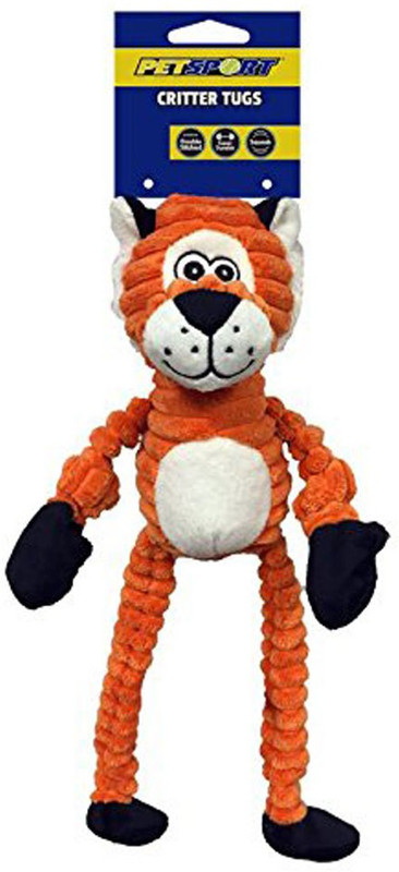 petsports Critter Tug Assorted Double Stitched Cotton Tug Toy For Dog