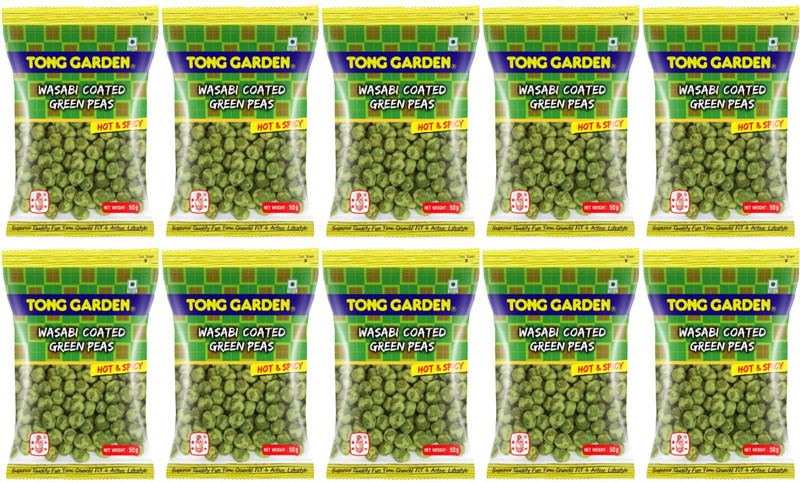 Tong Garden Wasabi Green Peas (Pack of 10)(Pack of 10, 10 x 5, 50 g)