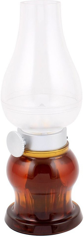 aavahan  Rechargeable LED Retro Blow Sensor Lamp Emergency Light for decorative Blowing Adjustable Blow On/Off Night With USB Table Lamp(21 cm, Brown)