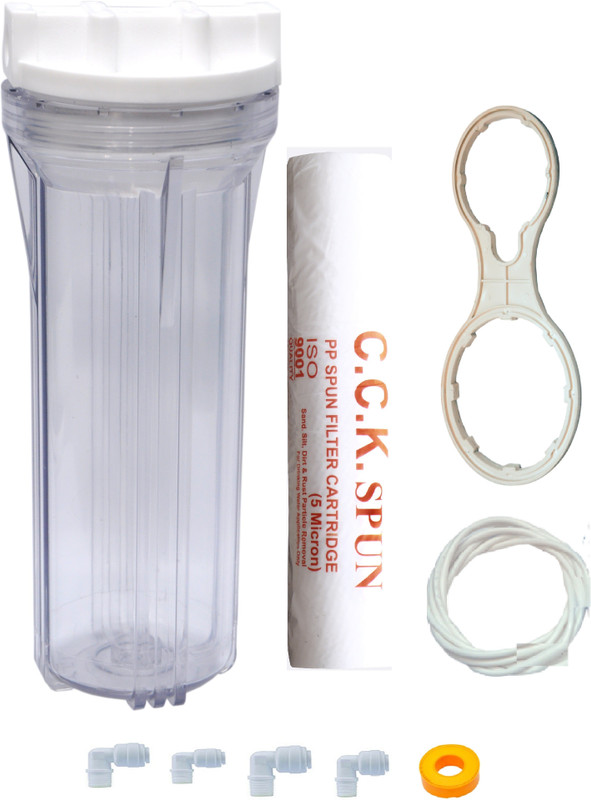 ipure Transparent Pre filter full Kit with both 1/4 & 3/8 size inlets Solid Filter Cartridge(5, Pack of 9)