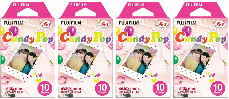 Fujifilm Instax Mini Candy Pop (10x4) Film Roll(Yes 800 ISO Pack of 4)