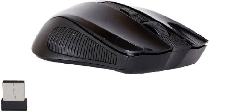 Adnet Black Portable With Nano Receiver Wireless Optical Gaming Mouse(USB, Black)