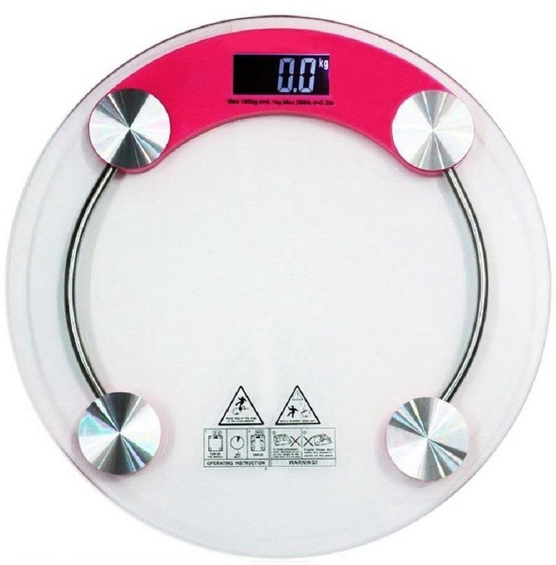 weightrolux Unbreakable Glass Electronic Scale Weighing Scale(Pink)