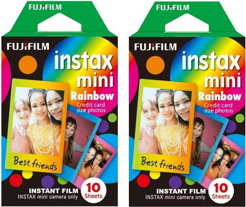 Fujifilm Instax Mini Rainbow (10X2) Film Roll(Yes 800 ISO Pack of 2)