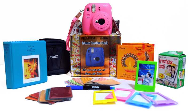 Fujifilm Instax Mini 9 Flamingo Pink Festive Pack Instant Camera(Pink)