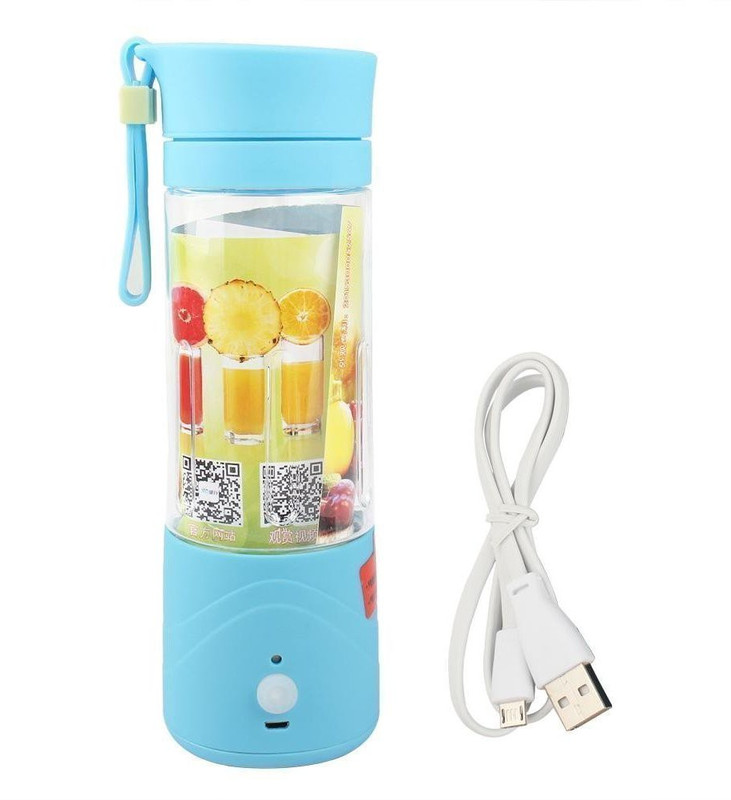 Tiru Portable USB Electric Juicer juc_b2b 100 W Juicer(Blue, 1 Jar)