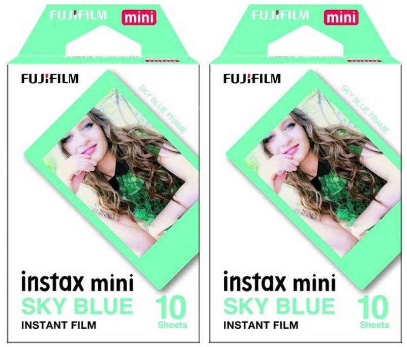 Fujifilm Instax Mini Sky Blue (10X2) Film Roll(Yes 800 ISO Pack of 2)