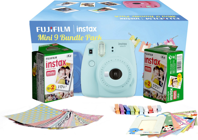 Fujifilm Instax Camera Mini 9 Bundle Pack Instant Camera(Blue)