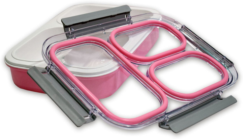 cromoxome Collapsible Container 3 Compartment BPA Free Silicon Insulated Lunch Box 1 Containers Lunch Box(1200 ml)