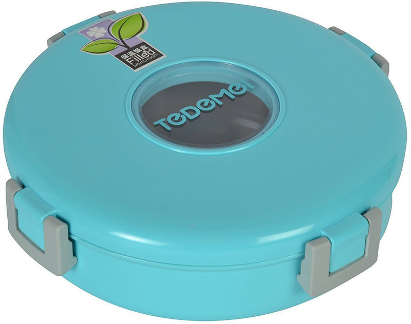 cromoxome Round Shape Lunch Box Cum Container Filled withPU Foam,Steel Inner 1 Containers Lunch Box(920 ml)