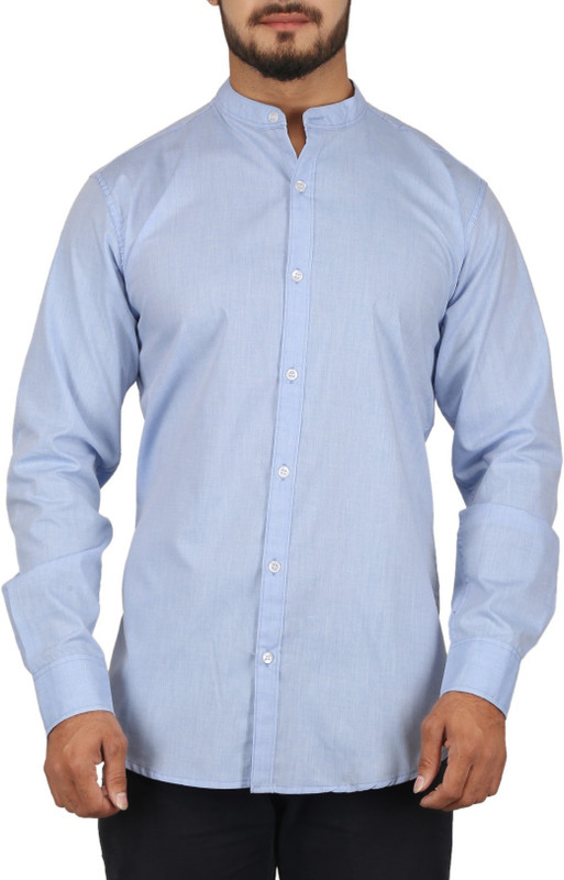 brook outfitters Men Solid Party Blue Shirt