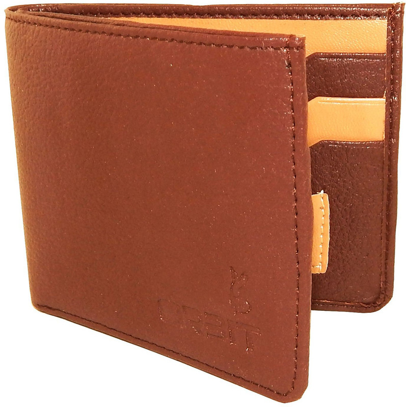 Orbit Men Brown, Beige Genuine Leather, Fabric Wallet(6 Card Slots)