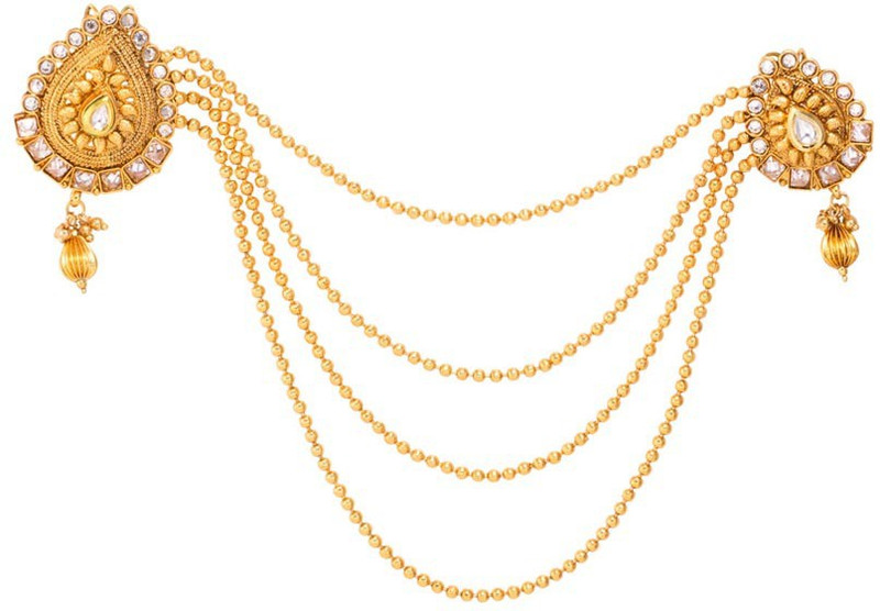 Voylla Pear Motif Juda Pin For Women Hair Pin(Gold) Voylla Pear Motif Juda Pin For Women Hair Pin(Gold)