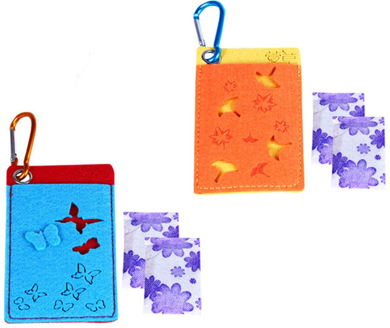 Safe-O-Kid Safe-O-Kid- Pack of 2 - - Contemporary and Butterfly Design Anti - Mosquito Repellent Pouch - 100% Safe for Kids(Pack of 2)