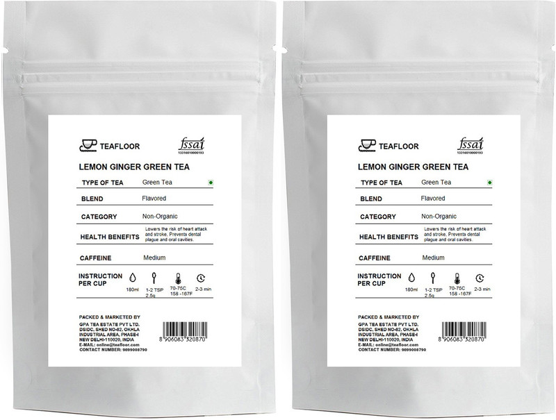 Tea Floor Lemon Ginger Lemon Grass Green Tea Vacuum Pack(200 g)