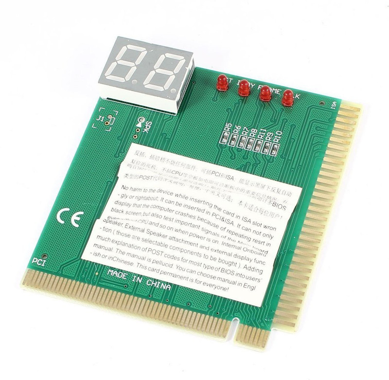 Buyyart New Diagnostic Post Card PCI ISA Analyzer Tester With User Manual For Motherboard(Green)