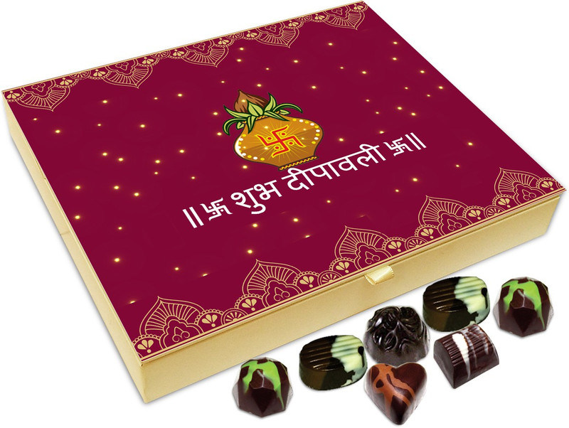 Chocholik Diwali Sweets - Shubh Diwali To All Chocolate Box - 20pc Truffles(240 g)